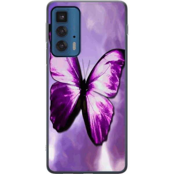 Motorola Edge 20 Pro Läpinäkyvä kuori Perhonen