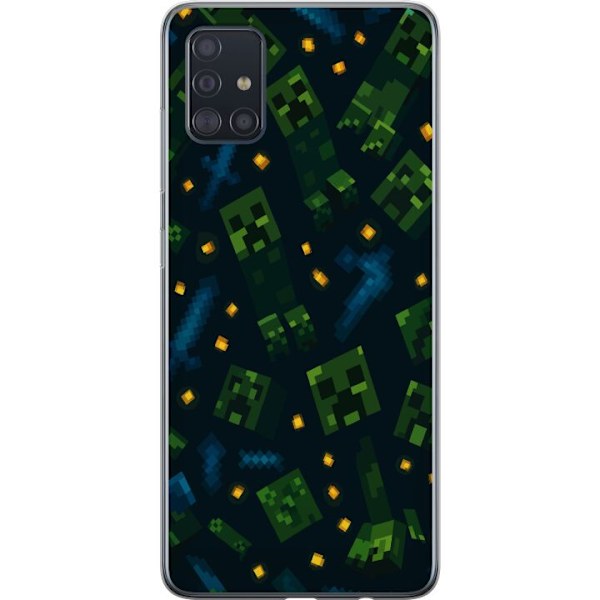 Samsung Galaxy A51 Läpinäkyvä kuori Minecraft Dungeons Mob