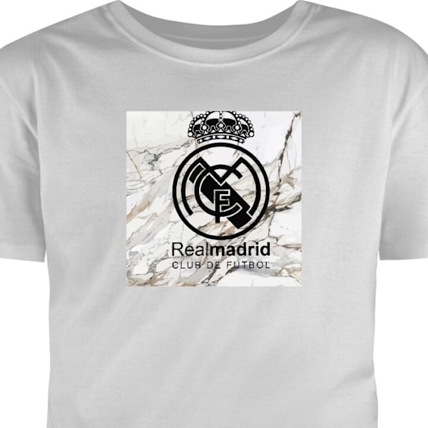 Barn-T-shirt | Bekväm T-shirt för Barn Real Madrid grå 9-11 År