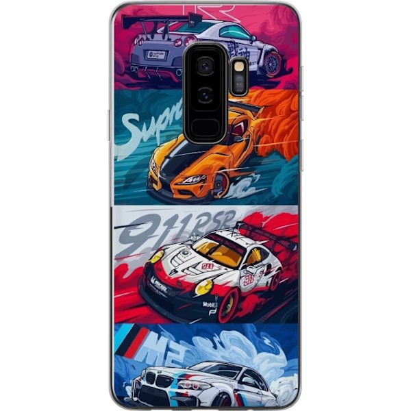 Samsung Galaxy S9+ Läpinäkyvä kuori Nopeat Autot - Piirretty Kuvio Toiminnalla