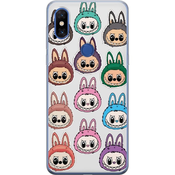 Xiaomi Mi Mix 3 Gjennomsiktig deksel Labubu Macaron Monster -