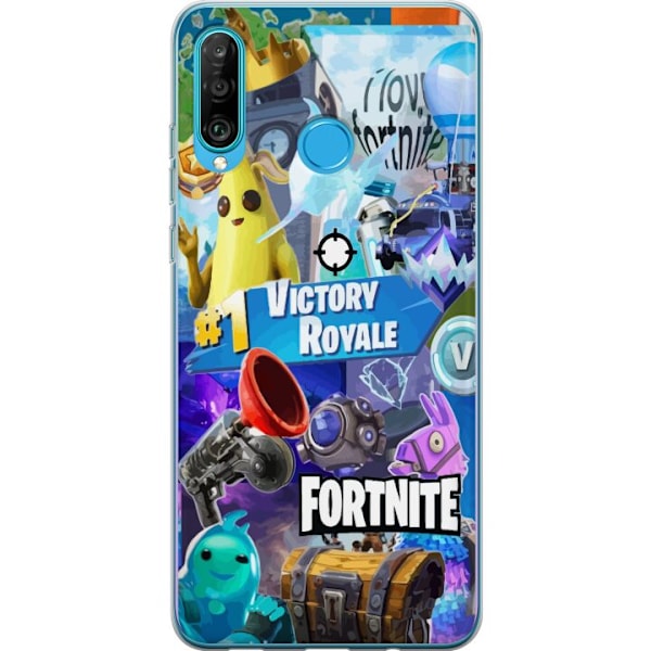 Huawei P30 lite Läpinäkyvä kuori Fortnite