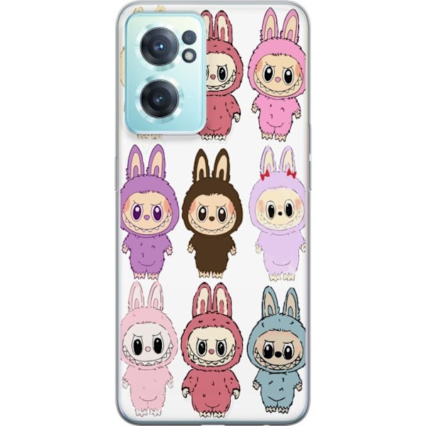 OnePlus Nord CE 2 5G Läpinäkyvä kuori Labubu Pink Monster - Popkulttuuri Kawaii-kosketuksella