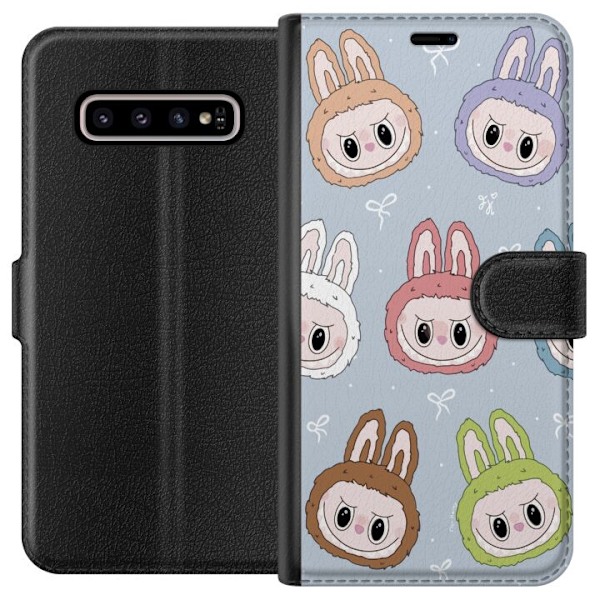 Samsung Galaxy S10+ Tegnebogsetui Labubu Star mønster