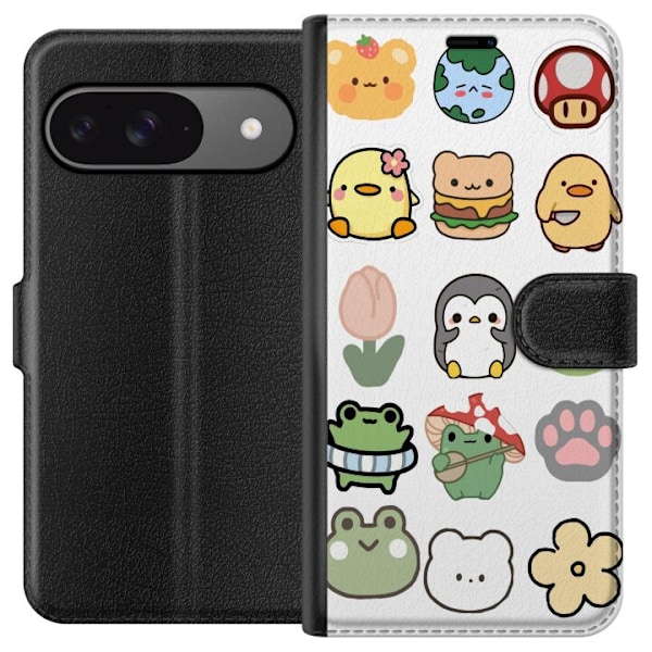 Google Pixel 9 Lompakkokotelo Kawaii Friends