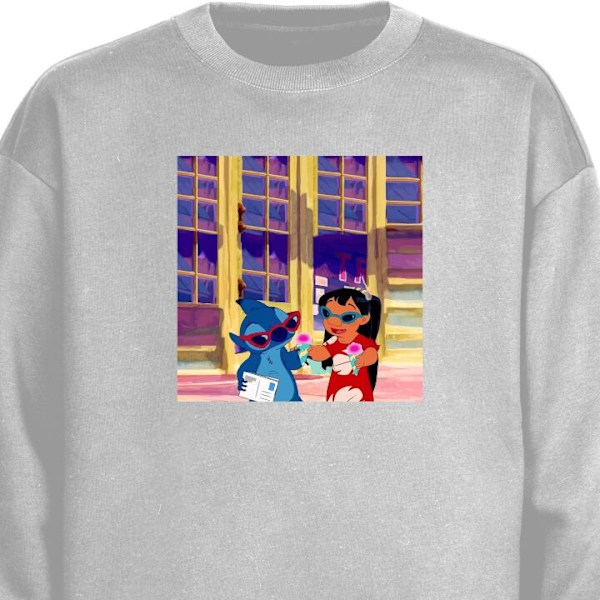 Sweatshirt til Voksne | Klassisk Collegebluse grå L