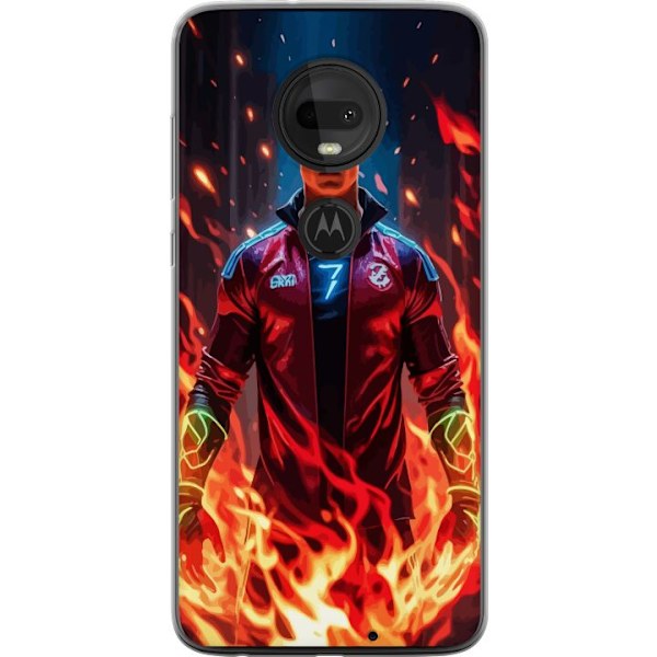 Motorola Moto G7 Gjennomsiktig deksel Ronaldo Inferno - fotbal