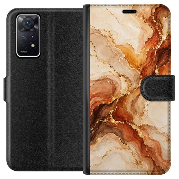 Kompatibelt Lommeboketui til Xiaomi Redmi Note 11 Pro 5G Høstagat beige