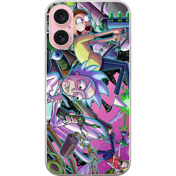 Apple iPhone 16 Gennemsigtig cover Rick og Morty