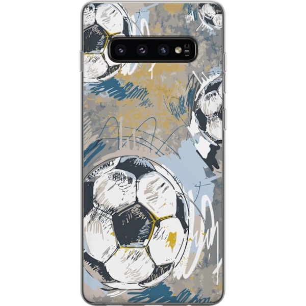 Samsung Galaxy S10 Gennemsigtig cover Fodbold