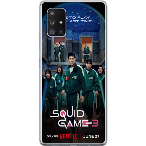 Samsung Galaxy A71 5G Genomskinligt Skal Squid Game Säsong 3 Seriefigurer Populärt TV Serie Motiv Ikoner Spänning Drama Asiatisk Design Trend