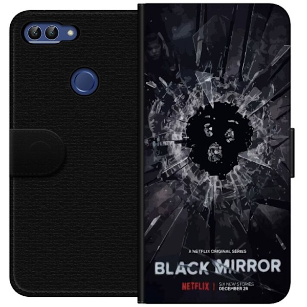 Huawei P smart Tegnebogsetui Black Mirror Sci-Fi Netflix Serie Dystopi Teknologi Cyberpunk Mørkt TV Videospil Tema
