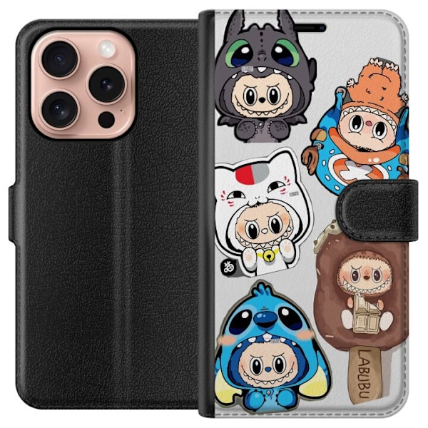 Apple iPhone 16 Pro Tegnebogsetui Labubu figur samling - Pop M