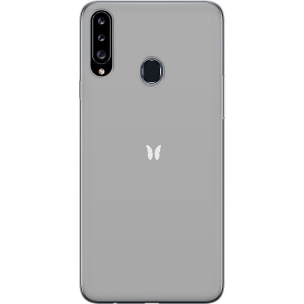 Kompatibelt Mobilskal till Samsung Galaxy A20s Fjäril Grå