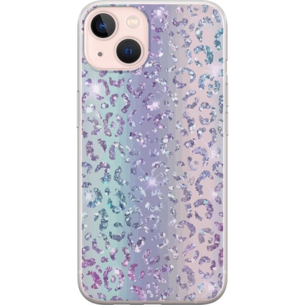 Apple iPhone 13 mini Gennemsigtig cover Glitter Leopard