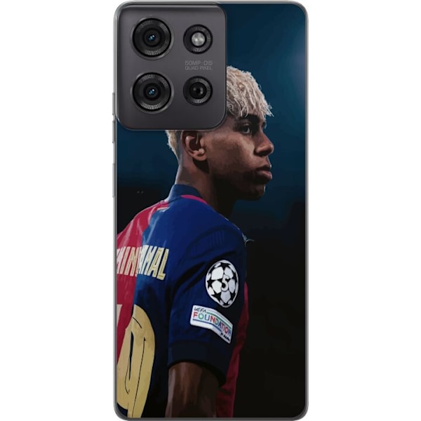 Motorola Moto G75 Läpinäkyvä kuori Lamine Yamal - Barcelonan ihmelapsi fokuksessa
