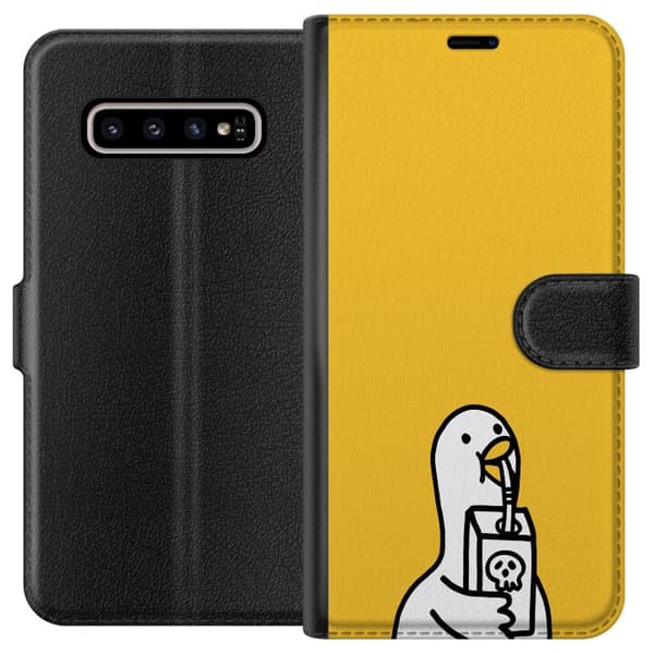 Kompatibelt Lommeboketui til Samsung Galaxy S10+ Tegnet and