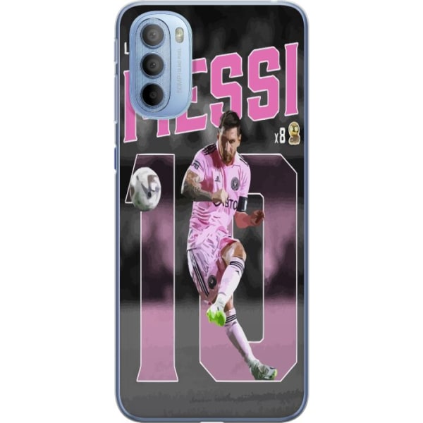 Motorola Moto G31 Genomskinligt Skal Lionel Messi - Rosa