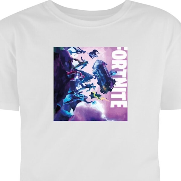 T-shirt til Voksen | Klassisk Voksen T-shirt Fortnite hvid M