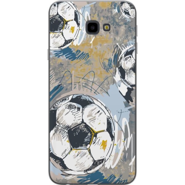 Samsung Galaxy J4+ Gennemsigtig cover Fodbold