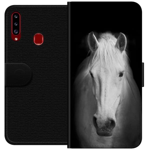 Kompatibelt Plånboksfodral till Samsung Galaxy A20s Häst