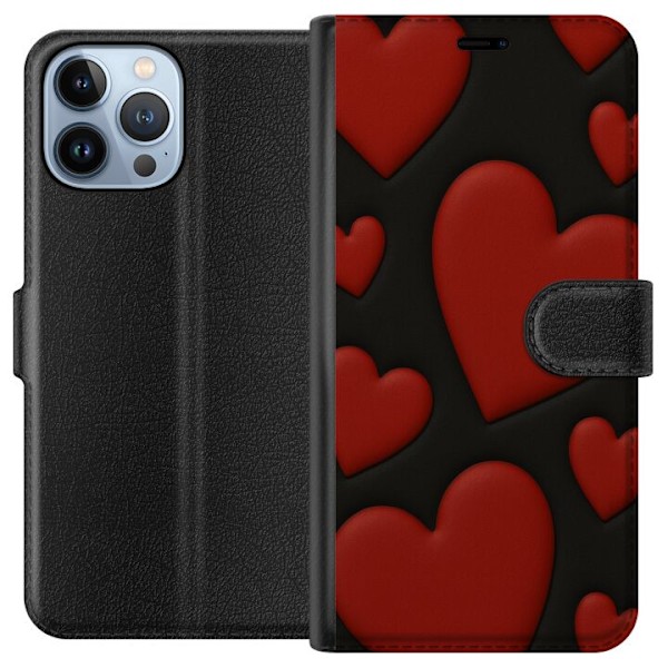 Apple iPhone 13 Pro Max Plånboksfodral Red Velvet Hearts