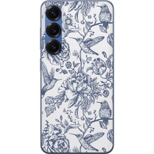 Samsung Galaxy S25+ Gennemsigtig cover Blomster & Fugle - Roma