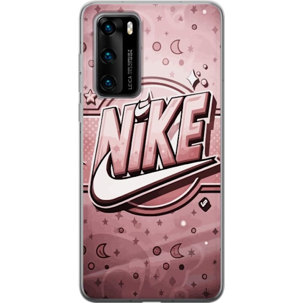 Huawei P40 Läpinäkyvä kuori Nike Vaaleanpunainen