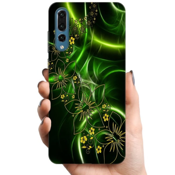 Huawei P20 Pro TPU Mobildeksel Blomster