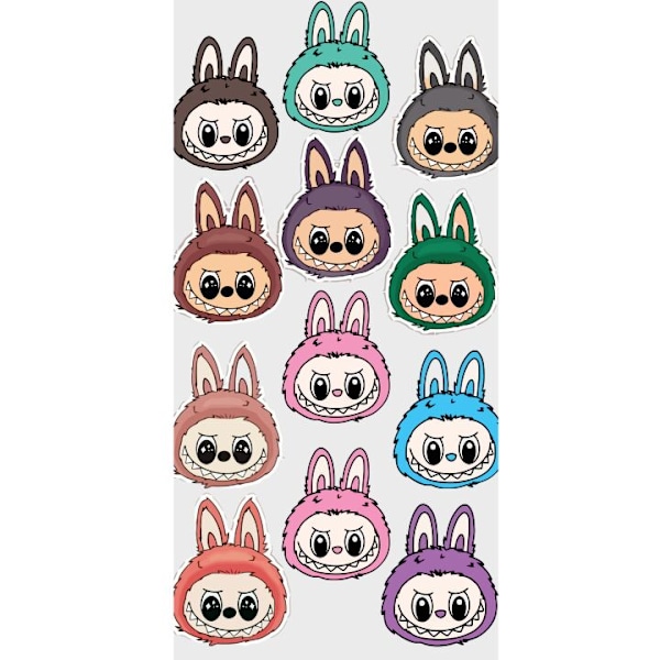 Apple iPhone 13 Pro Lommeboketui Labubu Macaron Monster - Søt