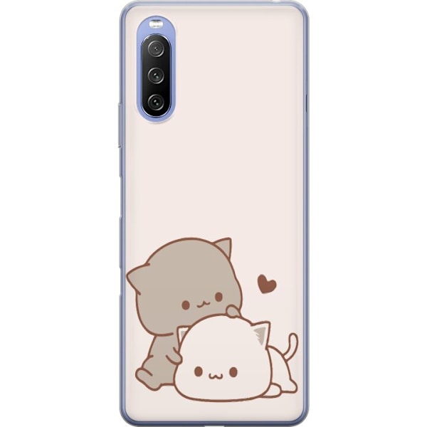 Sony Xperia 10 III Lite Genomskinligt Skal Kawaii Söta katter