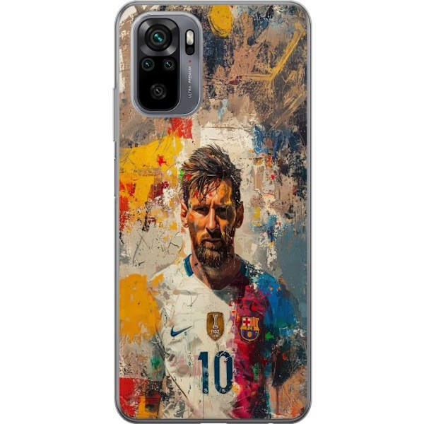 Xiaomi Redmi Note 10 Gennemsigtig cover Messi Art