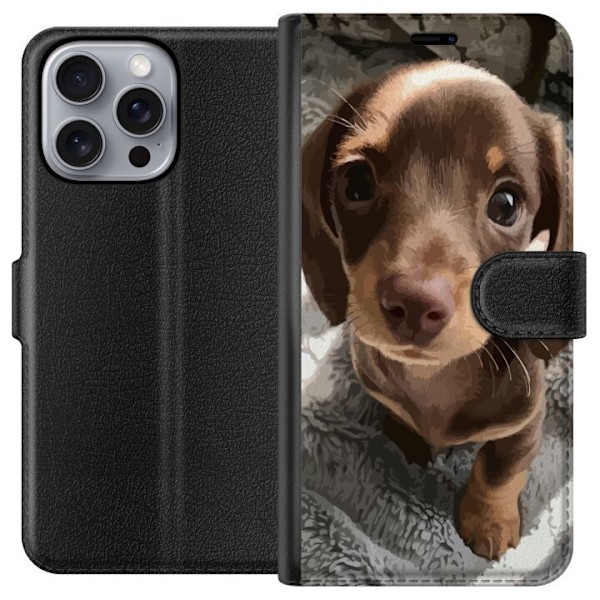 Apple iPhone 16 Pro Max Tegnebogsetui Sød Hund