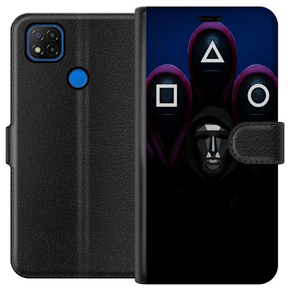 Xiaomi Redmi 9C Plånboksfodral Squid Game Säsong 3 Nya Ikoner Populär Serie TV Motiv Asiatisk Drama Trend Ikoniskt Grafisk Design