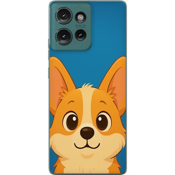 Motorola Edge 50 Läpinäkyvä kuori Hello Corgi