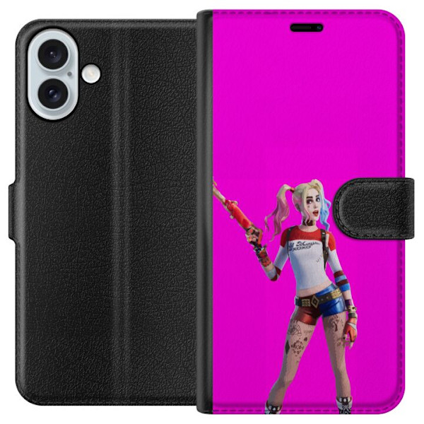 Apple iPhone 16 Plus Lommeboketui Fortnite - Harley Quinn