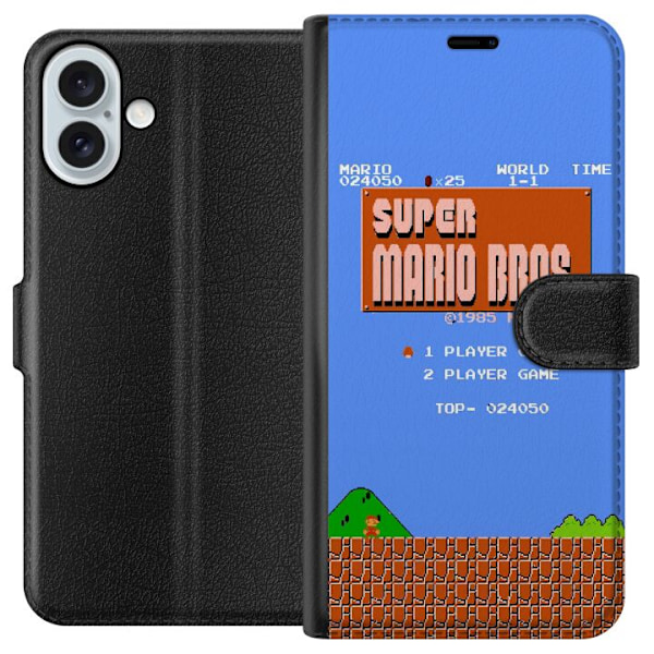 Apple iPhone 16 Plus Lompakkokotelo Super Mario Bros