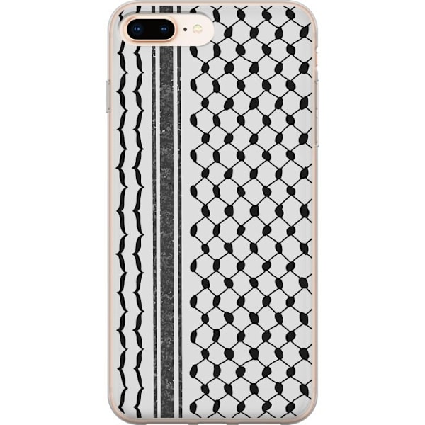 Apple iPhone 8 Plus Läpinäkyvä kuori Palestiinalainen kuvio - perinteiseen tyyliin inspiroima keffiyeh-kangas