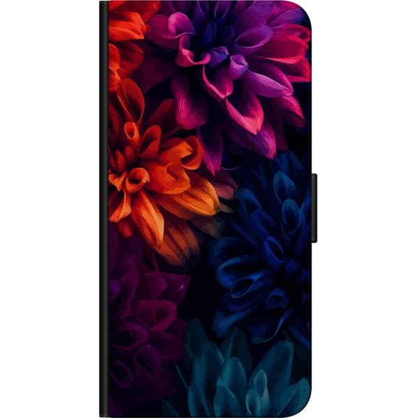 Kompatibelt Plånboksfodral till OnePlus 9 Pro Färgglada blommor