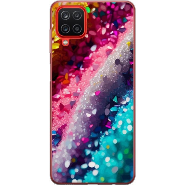 Samsung Galaxy A12 Läpinäkyvä kuori Glitter