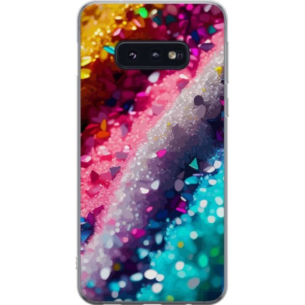 Samsung Galaxy S10e Läpinäkyvä kuori Glitter