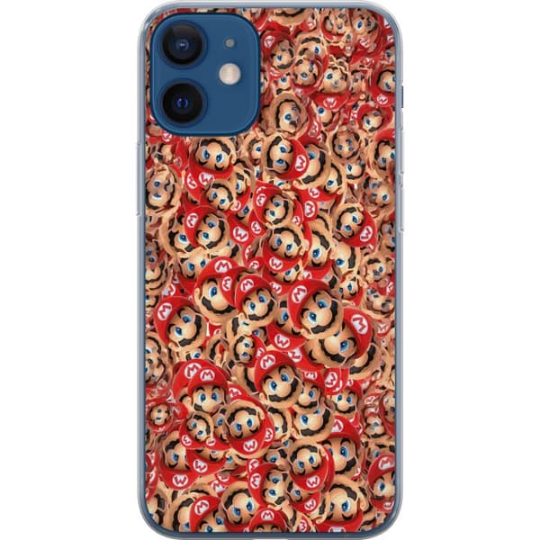 Kompatibelt Mobildeksel til Apple iPhone 12 Super Mario mönster rød
