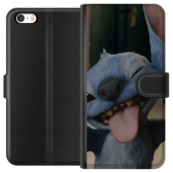 Apple iPhone SE (2016) Tegnebogsetui Stitch Sød Alien - Blå Favorit fra Ydre Rummet
