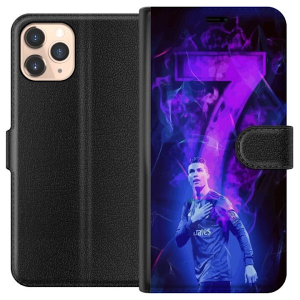 Apple iPhone 11 Pro Plånboksfodral Ronaldo 7 – Fotbollslegend i Action för Fans