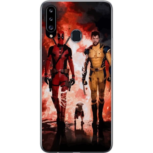 Samsung Galaxy A20s Gennemsigtig cover Wolverine Deadpool