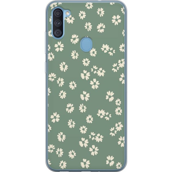 Samsung Galaxy A11 Genomskinligt Skal Blomsterdröm – färgglatt blommönster
