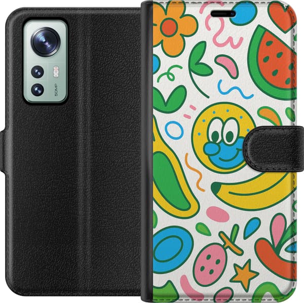 Kompatibel Tegnebogsetui til Xiaomi 12 Sommerfugle Slør