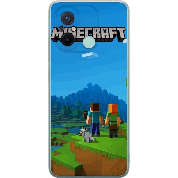 Xiaomi Redmi 12C Läpinäkyvä kuori Minecraft Key Art
