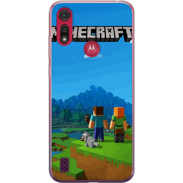 Motorola Moto E6s (2020) Läpinäkyvä kuori Minecraft Key Art