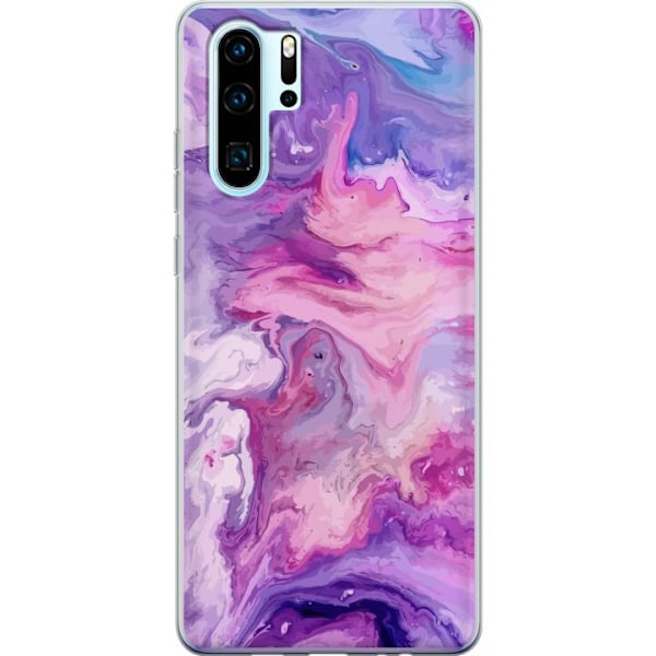Huawei P30 Pro Genomskinligt Skal Marmor Lila